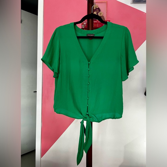 Green Vince Camuto Top - Picture 2 of 6